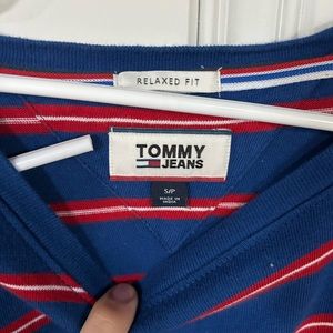 Blue and red striped Tommy Hilfiger shirt oversized M shirt